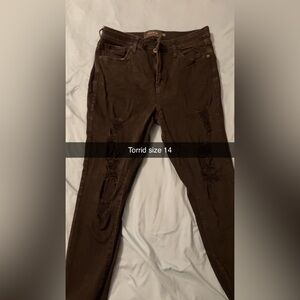 Torrid size 14 ripped jeans